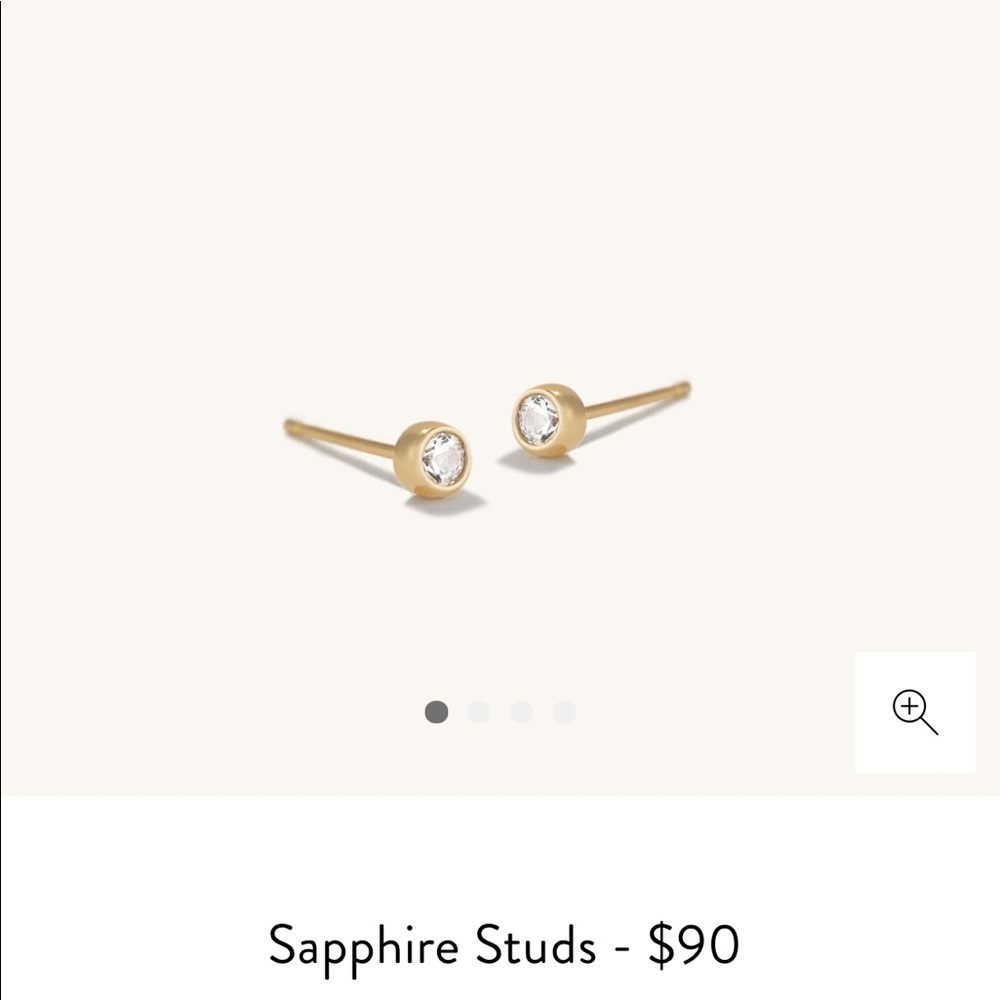 Mejuri 14k Gold Sapphire Studs